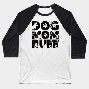 dog mum ruff funny , dog lover vintage valentines funny dog Baseball T-Shirt